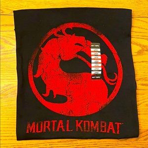 Mortal Kombat Klassic Logo Tee - Black and Red